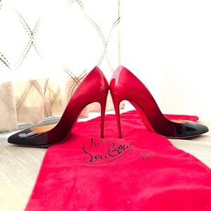 CHRISTIAN LOUBOUTIN Pigalle Red and Black Heels 100mm